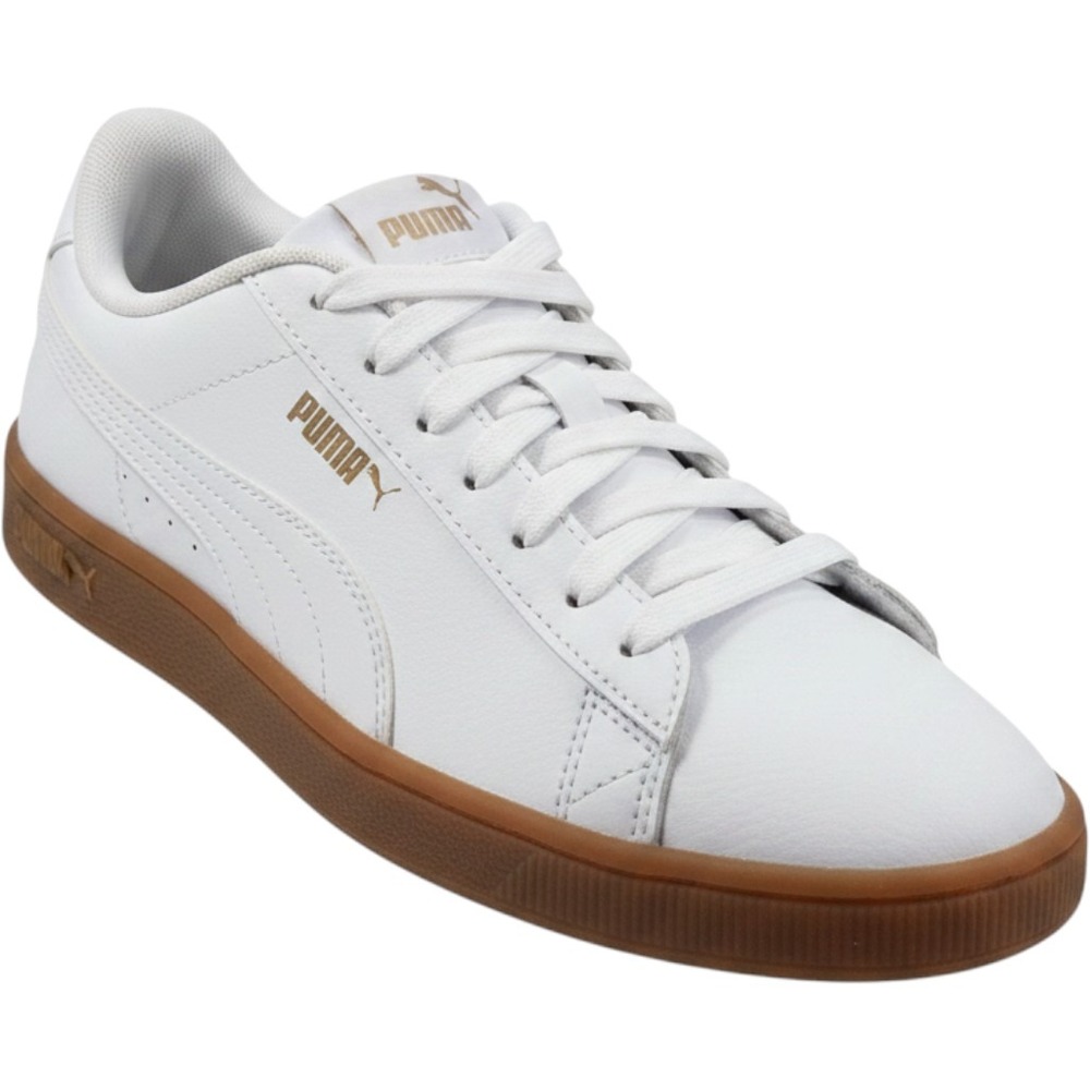 Puma Smash v2 L‎ White Gum Sole Womens Sneakers 383115-21 Size 8.5